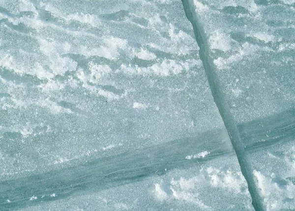 Textura Gelo Gelo Congelado Rio — Fotografia de Stock