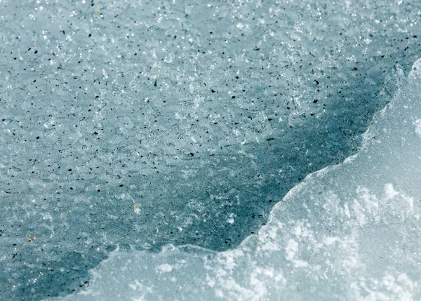 Zamarznięte Jezioro Wiosnę Lód Wiosna — Zdjęcie stockowe
