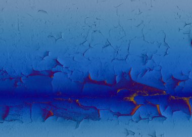 Doku, desen, arka plan. eski boya. Beton duvar boya, boya soyut beton arkasında kırık. Beyaz ses tonuyla boya zaman içinde flakes