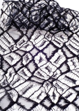 Dantel kumaş dokusu. İnce güzel dantel