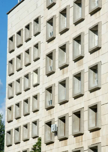 Textura Padrão Fundo Janelas Edifícios Concreto Armado Paisagem Urbana — Fotografia de Stock