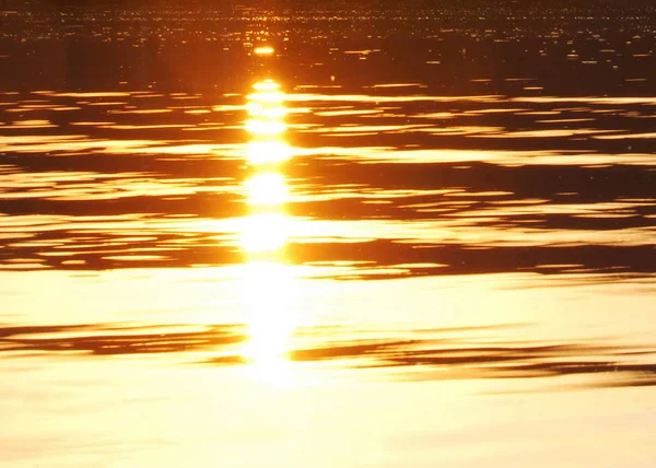 Texture Water Sunset Sunrise Sun Reflected Water — Stock Photo, Image