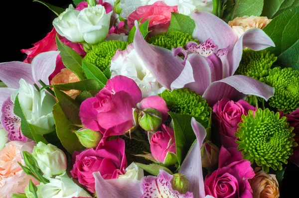Gaussian Blur Convenient Designers Beautiful Bouquet Flowers Ready Big Wedding — Stock Photo, Image