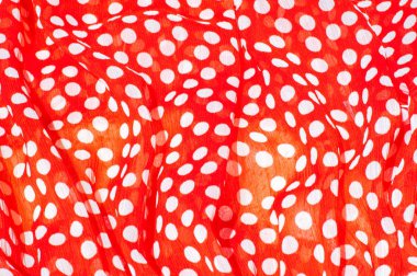 Doku, arka plan, desen. Bayan elbise modelleri. Pamuk Kumaş bezelye ile kırmızı