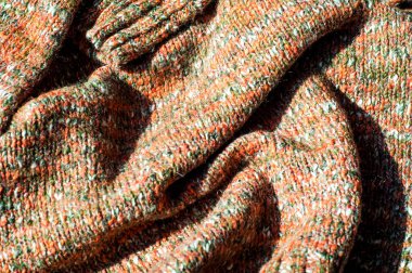 Doku, arka plan, desen. Sıcak kış yün kazak