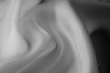 Doku, arka plan, desen. Beyaz ipek şeffaf kumaş dokusu. Bu gergin bir tül, büyük elbiseler ya da takım elbise, şeffaflık ve akış gerekli nerede olduğunu.