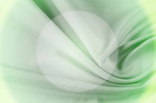 ファブリックのテクスチャ背景 背景としては 緑色の絹織物 滑らかなエレガントなグリーン シルクやサテンを使用できます 緑の抽象的な布の背景または液体の波 — ストック写真