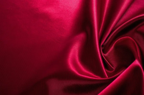 Texture Fond Motif Tissu Soie Rouge Tissu Satiné Est Parfait — Photo