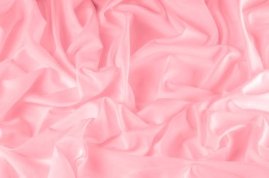 arka plan doku. ipek kumaş pembe. Bu toz pembe ipek Wove