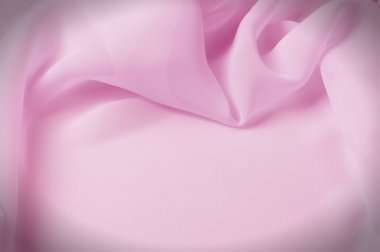 Doku, arka plan, desen. İpek kumaş soluk pembe, soyut kıvrımlar