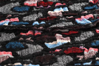 Doku, arka plan, desen. Yumuşak sıcak sıcacık atkı dikiş kumaş artıkları