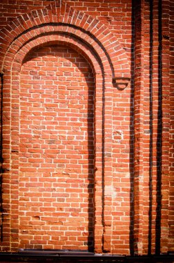 Doku, arka plan, desen, tuğla duvar eski. kırmızı tuğla duvar doku grunge arka köşeleri vignetted iç tasarım için kullanmak