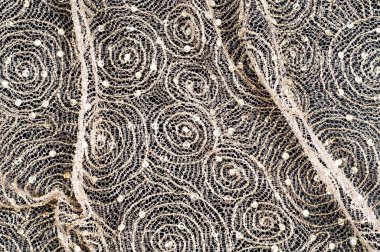 Doku, arka plan, desen. Dantel kumaş bej sparkl ile altın