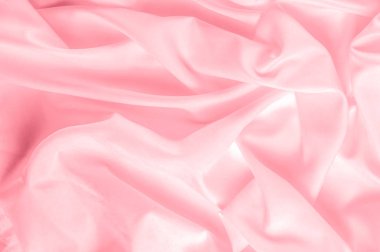 arka plan doku. ipek kumaş pembe. Bu toz pembe ipek Wove