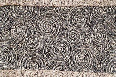 Doku, arka plan, desen. Dantel kumaş bej sparkl ile altın