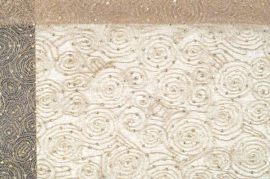 Doku, arka plan, desen. Dantel kumaş bej sparkl ile altın