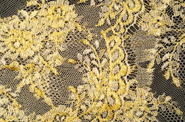 Resmi doku arka planı, dekoratif altın dantel desenli. Gol