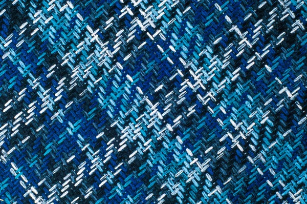 Texture Fond Motif Tissus Meubles Cage Bleu Gris Noir Blanc — Photo