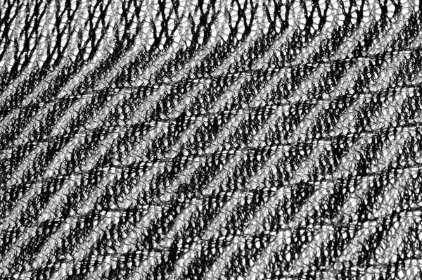 テクスチャ パターン 女性のスカーフ ストライプ生地黒絡み合っている白線 — ストック写真