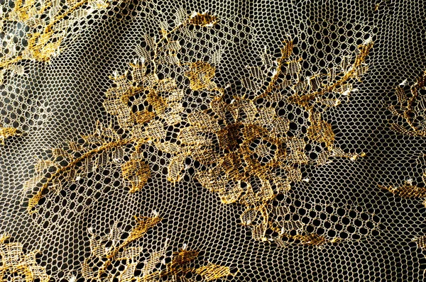Image texture background, decorative gold lace with pattern. Gol — Stock Photo, Image