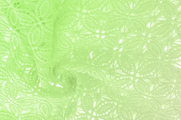 Image Texture Background Decorative Lace Pattern Green Vintage Lace Background — Stock Photo, Image