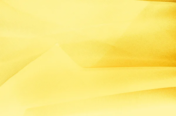 テクスチャ パターン シルク生地のテクスチャは黄色です シルク生地は透明 — ストック写真