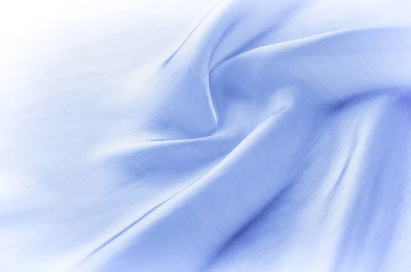 Achtergrondstructuur, patroon. Blauwe zijde stof. Soepele elegante bl — Stockfoto