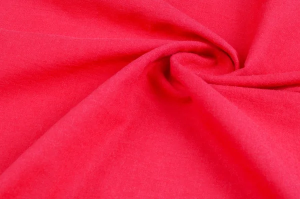 arka plan doku. Pamuk kırmızıdır. Güzel şık kumaş.