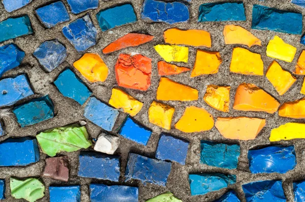 Textura Fondo Patrón Foto Primer Plano Piedras Mosaico Multicolores Decoración — Foto de Stock