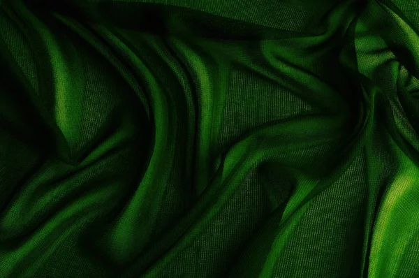 Textura, fondo, patrón. Tejido transparente verde. Sólido Hola — Foto de Stock