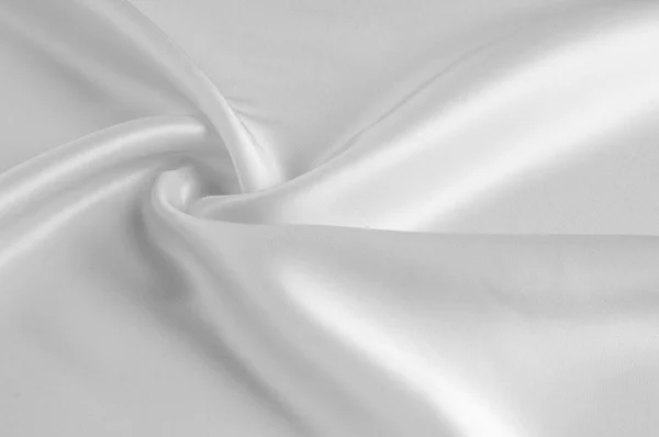 Textura, fondo, patrón. Tela de seda blanca, suave elegante — Foto de Stock