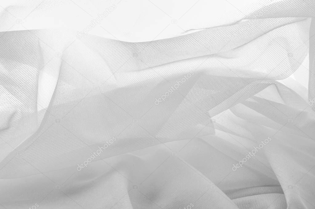 background texture, white wide nylon tulle. Enjoy the views of t