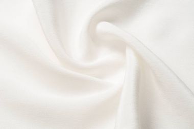 Doku arka plan deseni. Beyaz ipek kumaş. Bir ripp closeup