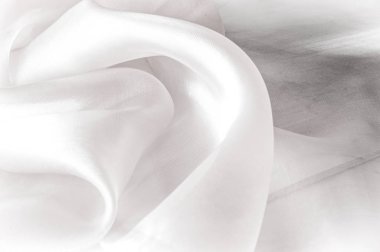 Doku, arka plan, desen. Beyaz ipek kumaş draping için. ABS