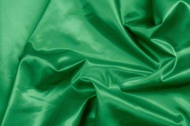 Doku, arka plan, desen. Doku yeşil ipek kumaş. Beau