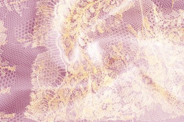 Resmi doku arka planı, dekoratif altın dantel desenli. Gol