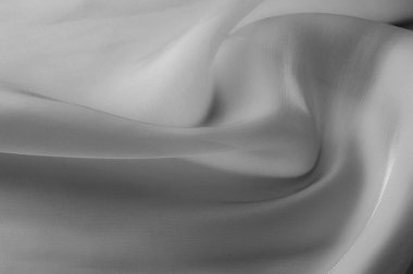 Doku, arka plan, desen. Beyaz ipek şeffaf kumaş dokusu. Bu gergin bir tül, büyük elbiseler ya da takım elbise, şeffaflık ve akış gerekli nerede olduğunu.
