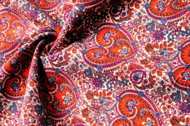 Doku arka plan deseni. Geleneksel Hint Paisley desen. 