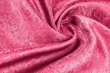 Arka plan doku, desen. Kırmızı Paisley ipek Hint kumaş - achat tissu desenli. Yumuşak, pürüzsüz, Sigara streç, dik.