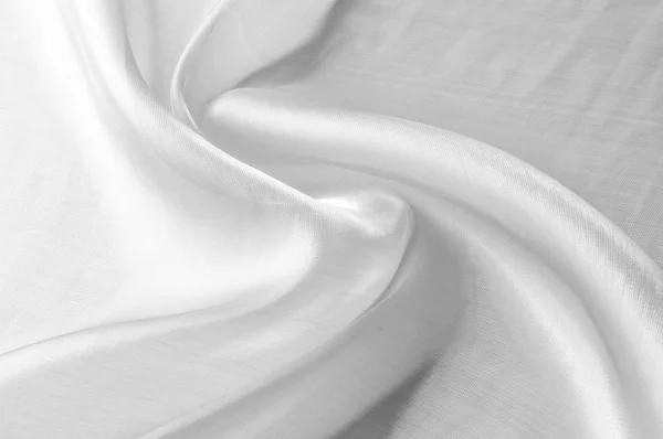 Háttér textúra, minta. A szövet, fehér. Fehér selyem fab — Stock Fotó