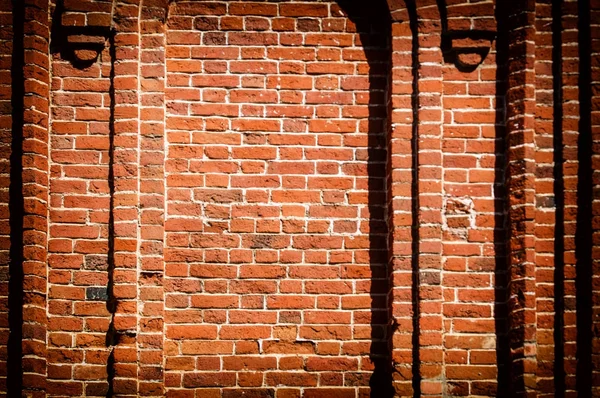 Texture Fond Motif Vieux Mur Briques Texture Murale Brique Rouge — Photo