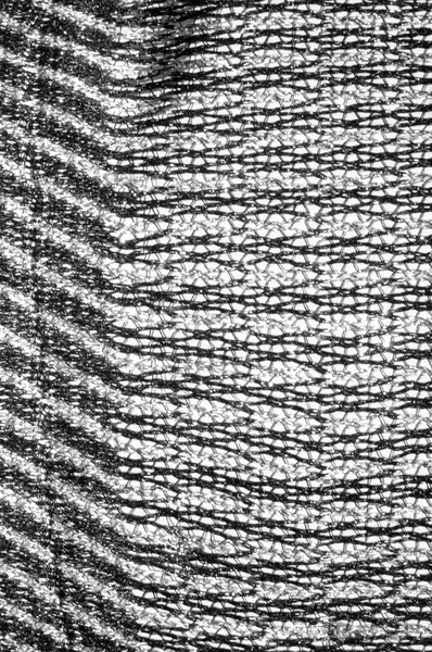 テクスチャ パターン 女性のスカーフ ストライプ生地黒絡み合っている白線 — ストック写真