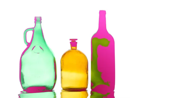 Textura Fondo Patrón Botellas Vacías Reciclaje Artículos Para Hogar Incluido — Foto de Stock