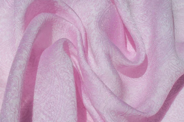 Textura Fondo Patrón Paño Seda Rosa Tela Rosa Inglesa Con —  Fotos de Stock