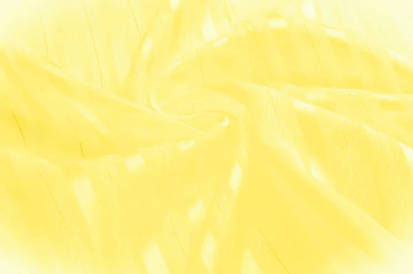 Фоновая Текстура Узор Желтая Шелковая Ткань Легкой Полосой Желтоватые Ткани — стоковое фото