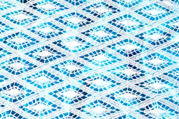 Patroon Van Achtergrond Van Textuur Lacy Witte Stof Kant Van — Stockfoto