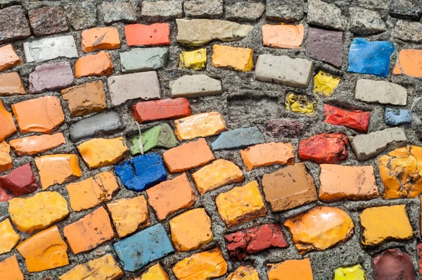 Textura Fondo Patrón Foto Primer Plano Piedras Mosaico Multicolores Decoración — Foto de Stock