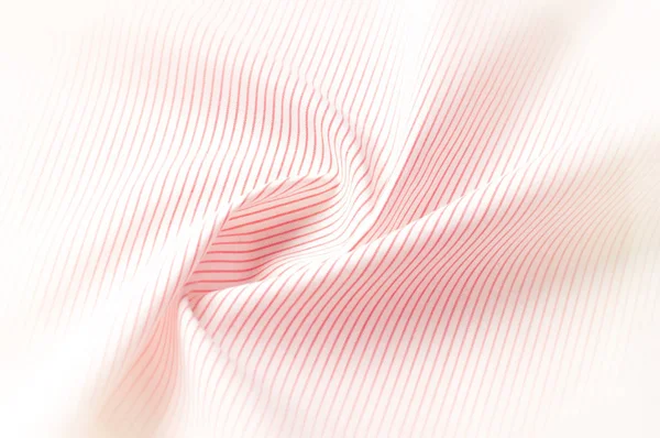 Texture Modello Sfondo Panno Cotone Bianco Strisce Rosse Astratto Motivo — Foto Stock