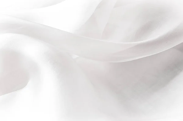 Текстура Фон Рисунок Белая Шелковая Ткань Драпировки Абстрактная Ткань Художественная — стоковое фото