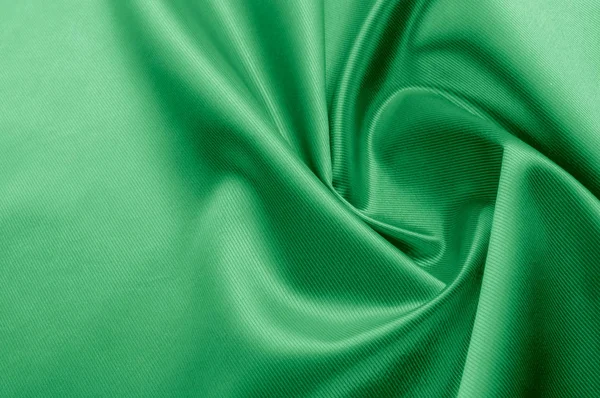 Textura, fondo, patrón. Textura de tejido de seda verde. Beau. — Foto de Stock